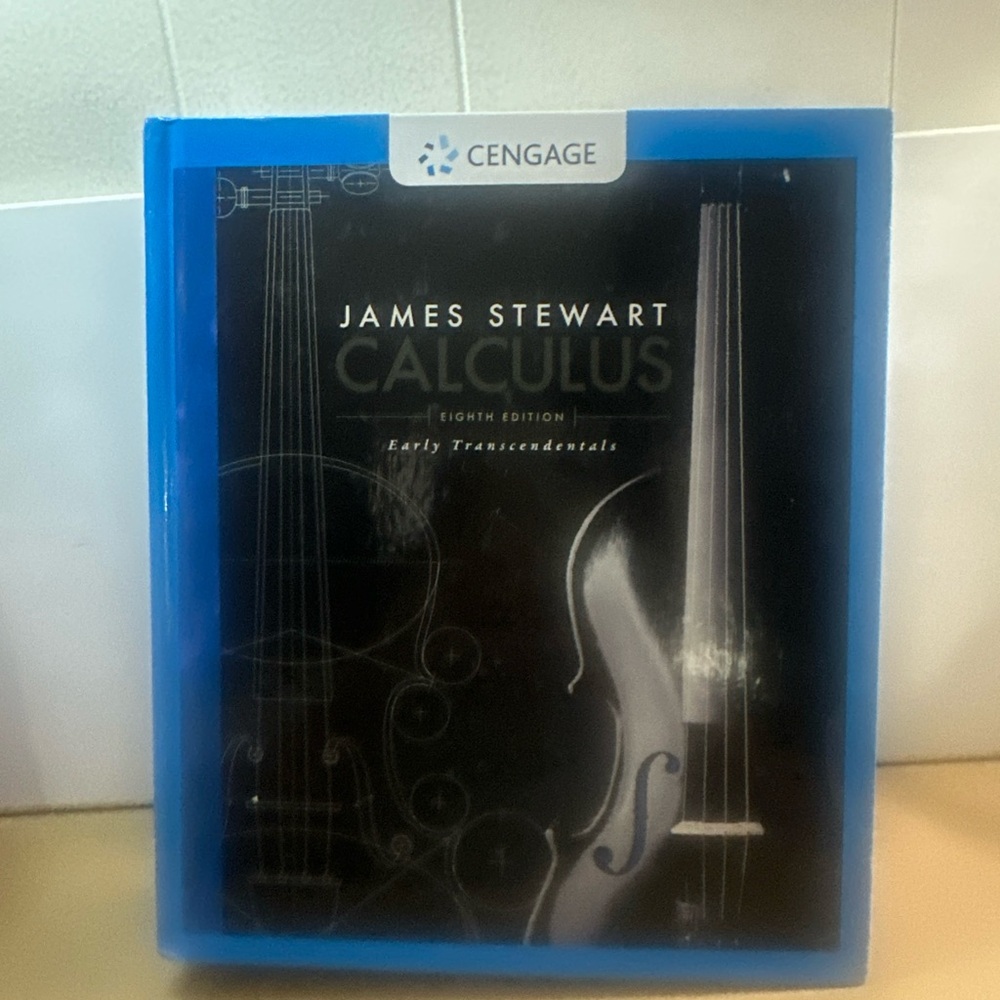 James Stewart Calculus Textbook - Black Cover, Blue BinderE-8334